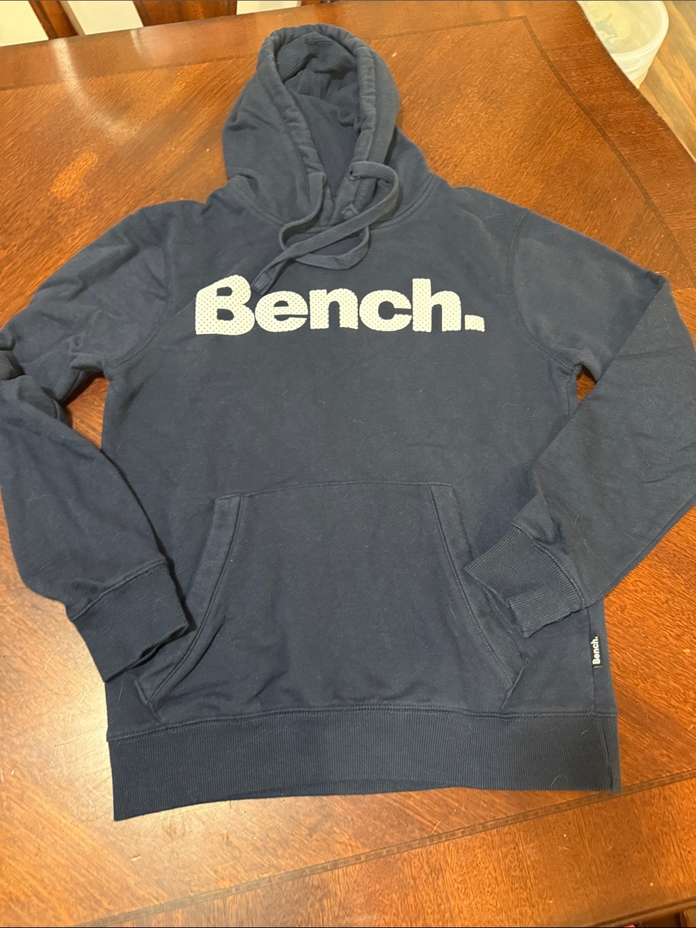 Bench Navy Hoodie with White Logo